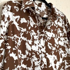 ACOA Cow Print Blouse
